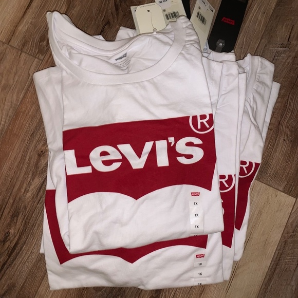 Levi's Tops - (Five)Reseller Bundle Plus Size Unisex Levi's Shirts Size 1X | NWT | White/Red